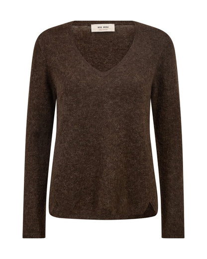Mos Mosh MMMape Sophia V-Neck Knit in der Farbe Delicioso