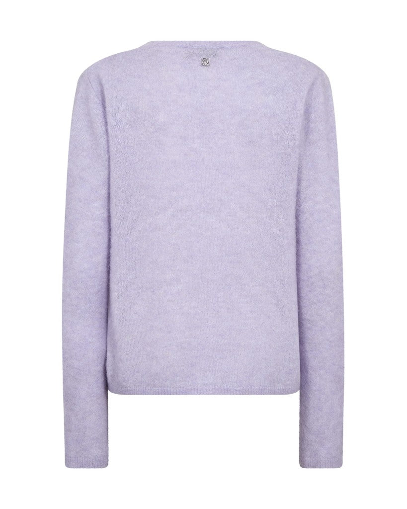 Mos Mosh MMMape Sophia V-Neck Knit in der Farbe Violet Tulip