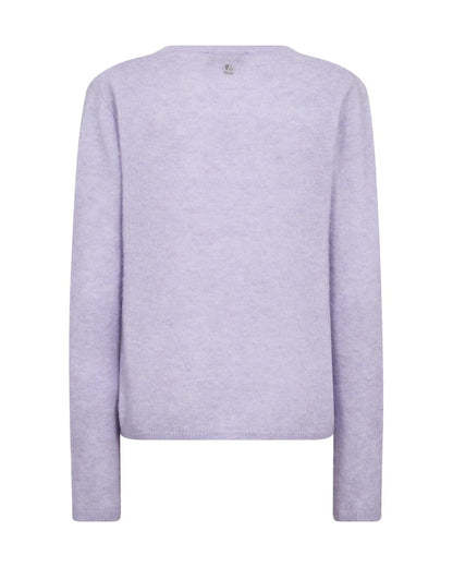 Mos Mosh MMMape Sophia V-Neck Knit in der Farbe Violet Tulip