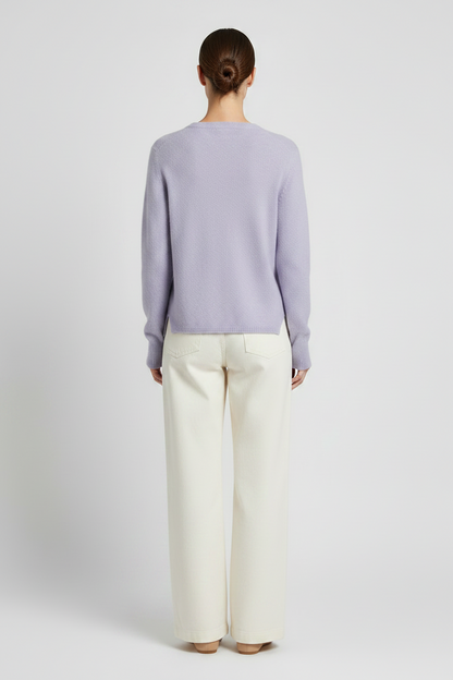 Mos Mosh MMMape Sophia V-Neck Knit in der Farbe Violet Tulip