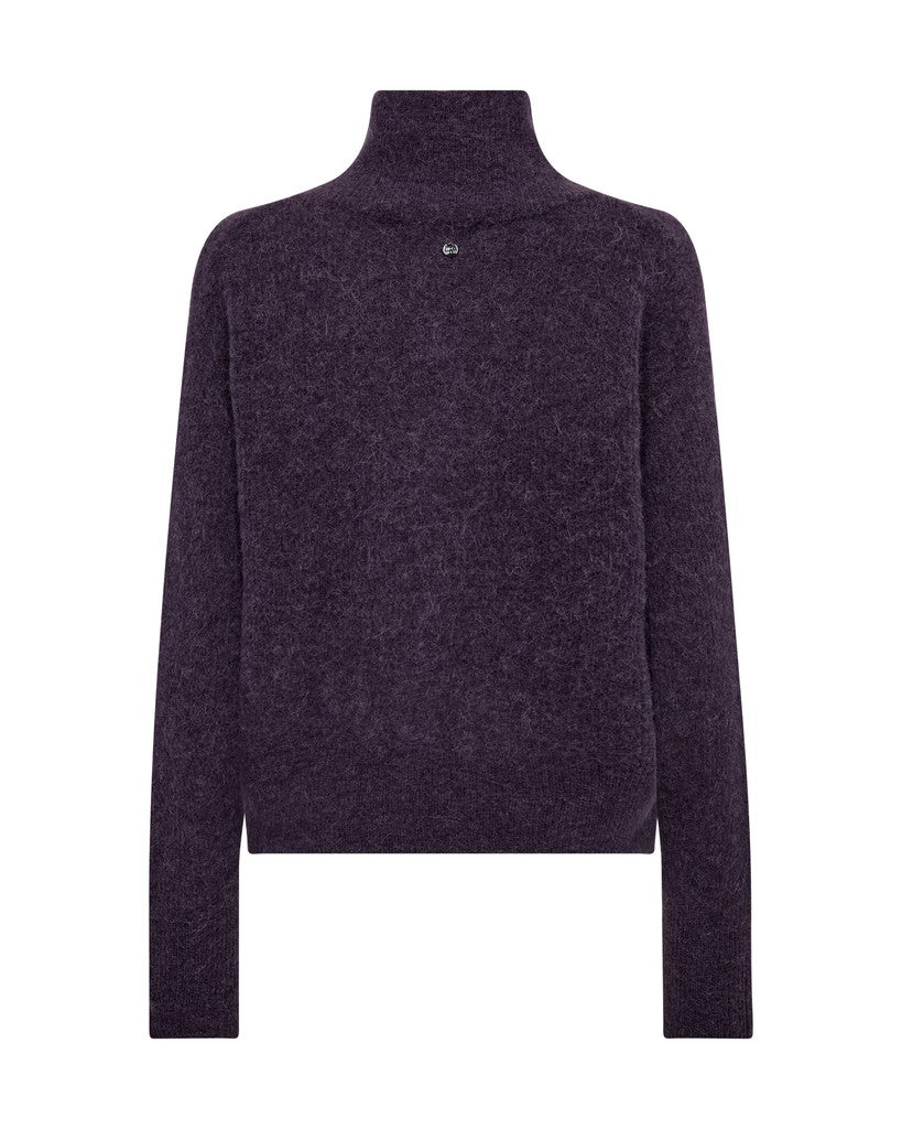Mos Mosh Thora Strickjacke mit Reißverschluss in Traubenlila