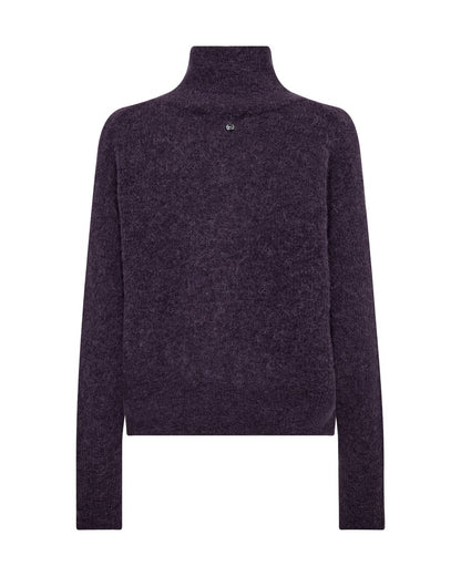 Mos Mosh Thora Strickjacke mit Reißverschluss in Traubenlila
