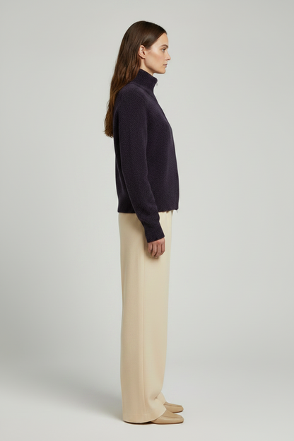 Mos Mosh Thora Strickjacke mit Reißverschluss in Traubenlila