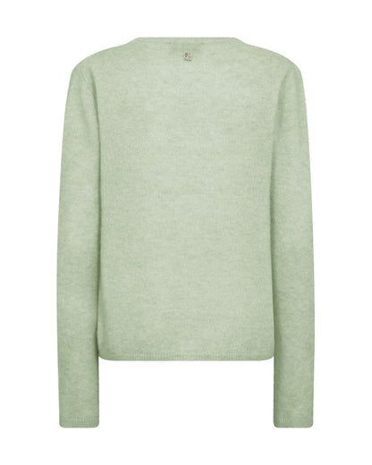 Mos Mosh MMMape Sophia V-Neck Knit in der Farbe Frosty Green