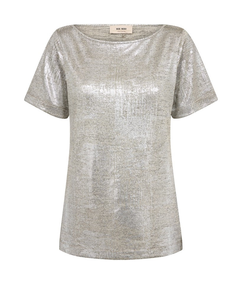 Mos Mosh Metallic-Shirt Niva Kurzarm Silber