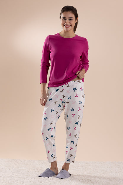 Nina von C. Langarm Shirt Damen Framboise – Homewear-Shirt