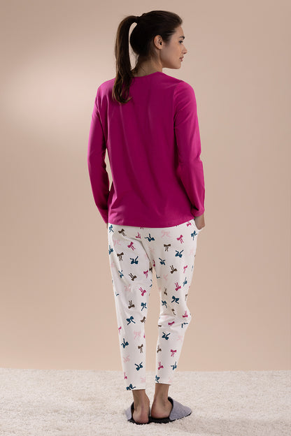 Nina von C. Langarm Shirt Damen Framboise – Homewear-Shirt