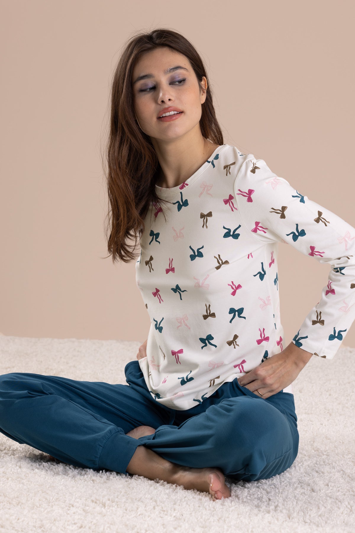 Nina von C. Langarm Shirt Damen Original – Homewear-Shirt