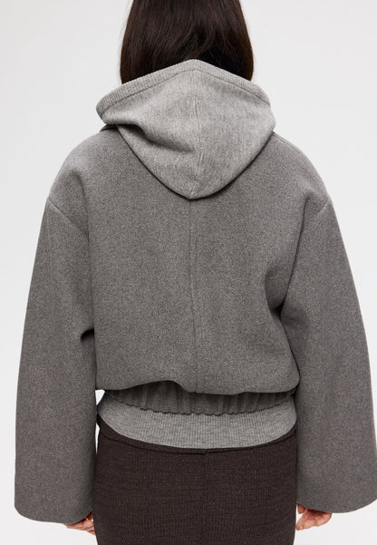 Elvine Nova Wolljacke Grau meliert