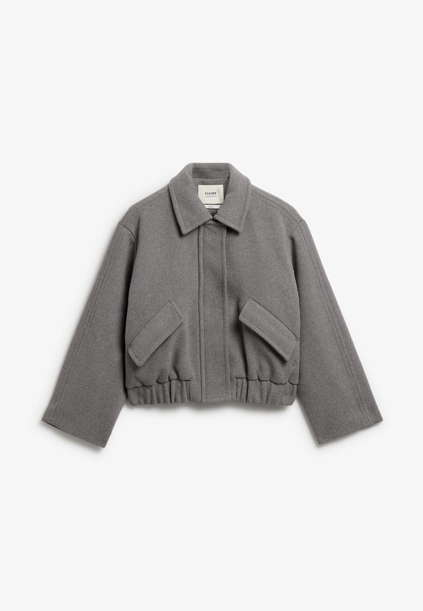 Elvine Nova Wolljacke Grau meliert