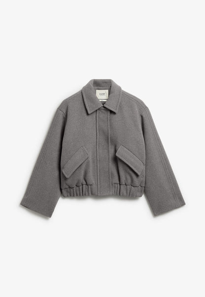 Elvine Nova Wolljacke Grau meliert