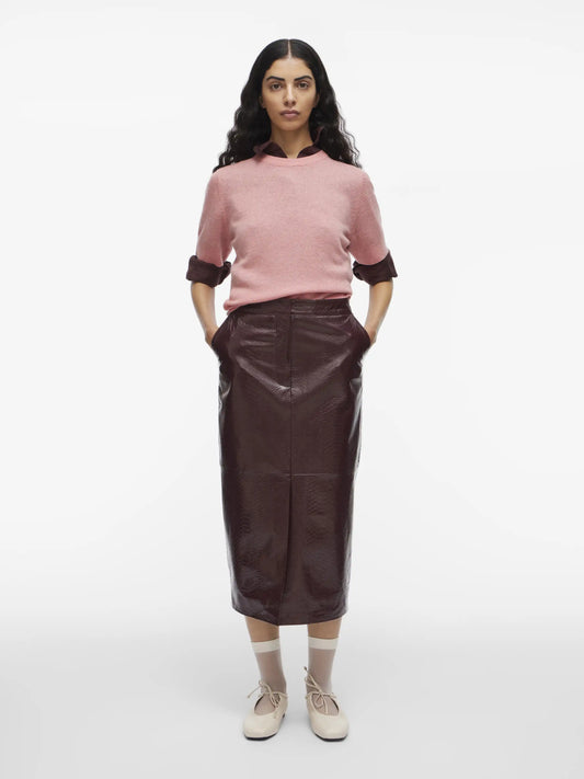 Rouge Edit Kurzarmpullover in der Farbe Peach Blossom