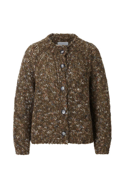 Rich & Royal Multicolour Strickjacke in Golden Moss