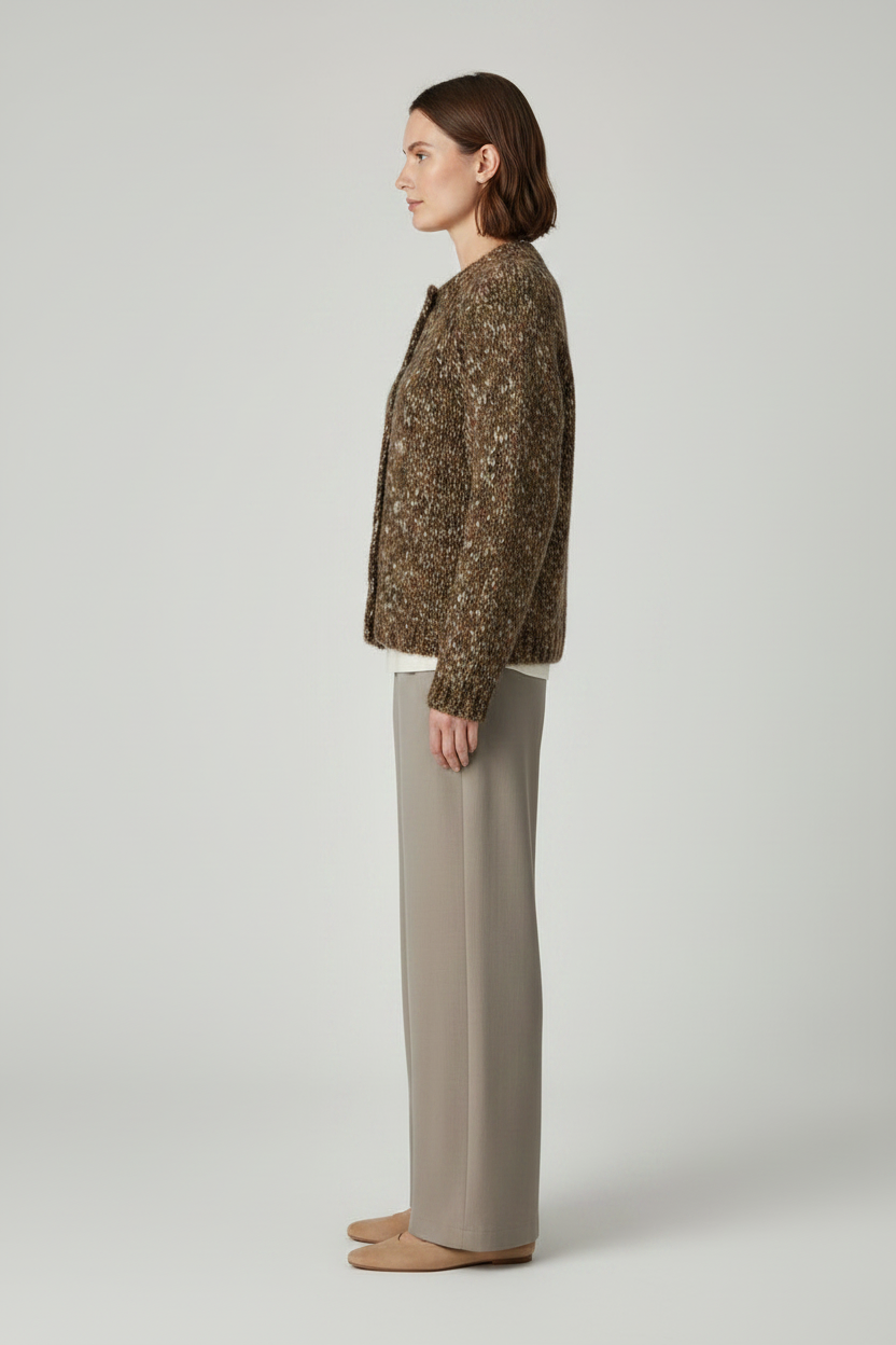 Rich & Royal Multicolour Strickjacke in Golden Moss