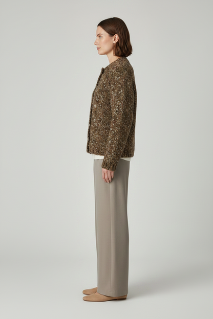 Rich & Royal Multicolour Strickjacke in Golden Moss
