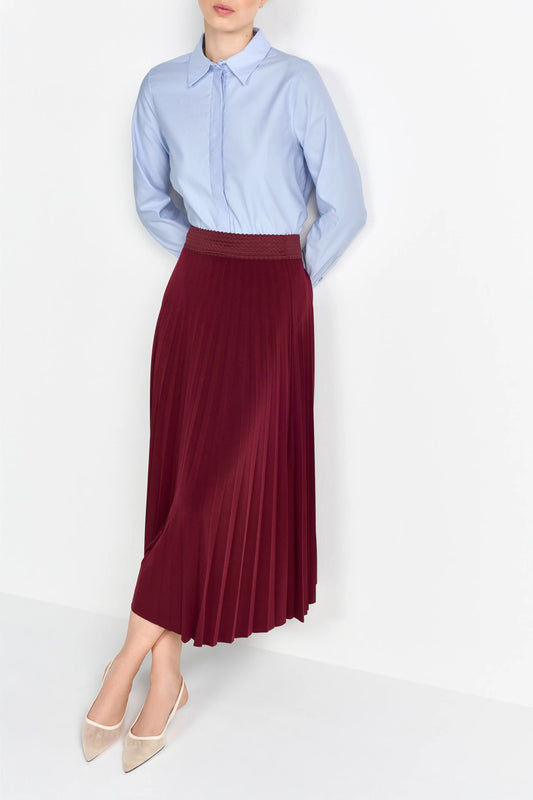 Rich & Royal Plissee Skirt Ruby Glow