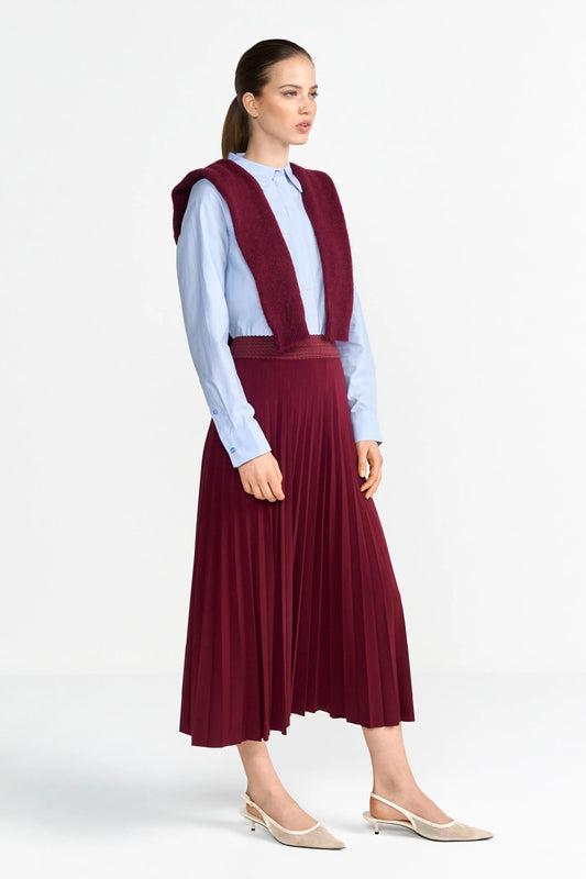 Rich & Royal Plissee Skirt Ruby Glow