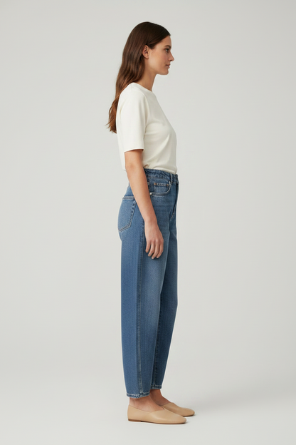 Rich & Royal Barrel Jeans Retro Blue aus Bio-Baumwolle