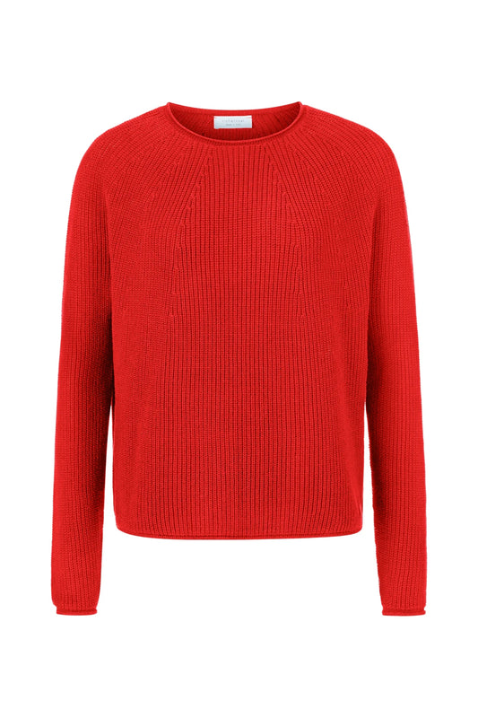 Rich and Royal Strickpullover sunset red