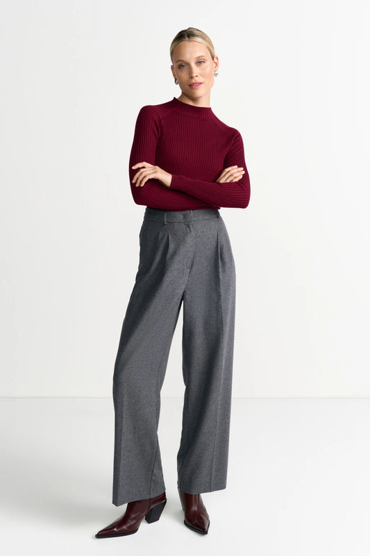Rich & Royal Merino Rib Ruby Glow