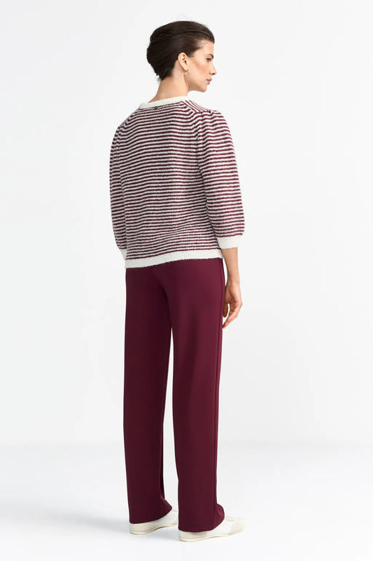 Rich & Royal Pullover Stripped Ruby Glow