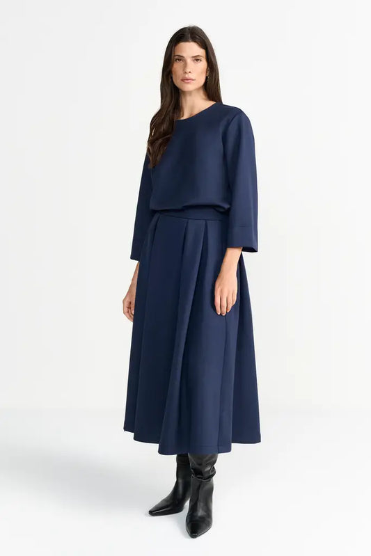 Rich & Royal Langarm-Shirt Midnight Blue
