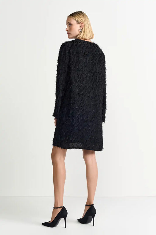 Rich and Royal mini Fringe Dress in der Farbe Black