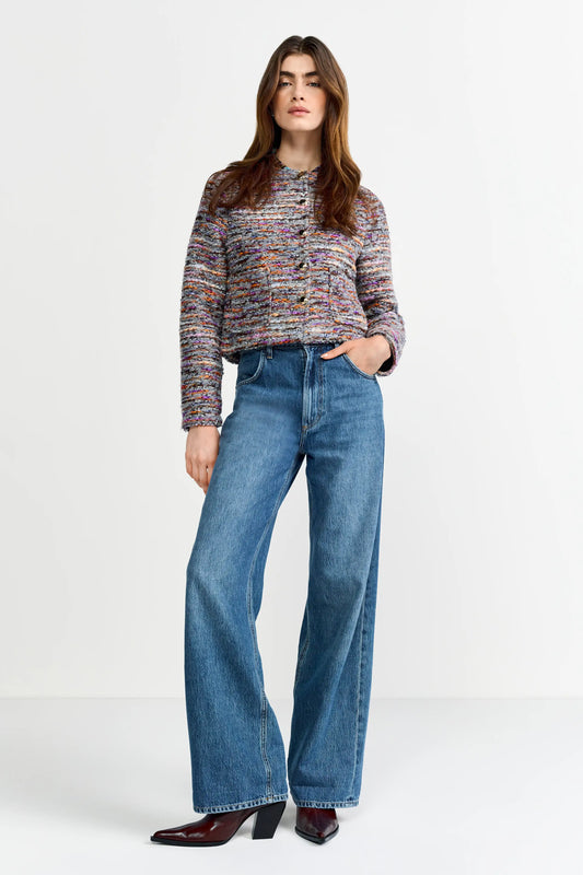 Rich & Royal Bouclé-Jacke Mehrfarbig