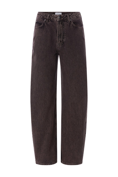 Rich & Royal Brown Long Barrel Jeans chocolate torte