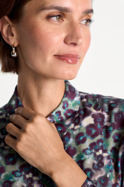Rich & Royal Printed Blouse – leaf green