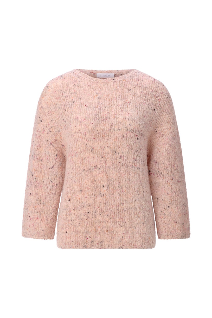 Rich & Royal Seamless Neps Yarn Crew – powder rosé