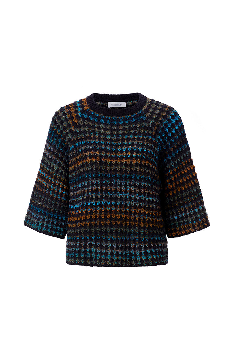 Rich & Royal Wide SLVS Texture Stitch midnight blue