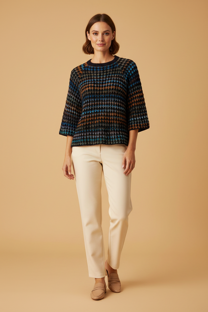 Rich & Royal Wide SLVS Texture Stitch midnight blue
