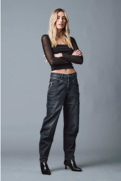 Five Fellas Damenhose Mom-Fit in der Farbe Knight Vibe
