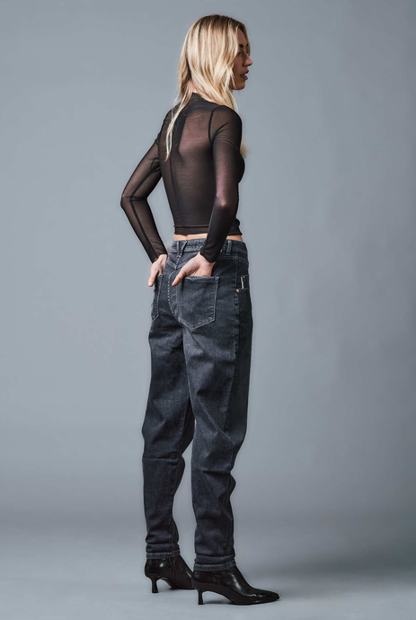 Five Fellas Damenhose Mom-Fit in der Farbe Knight Vibe