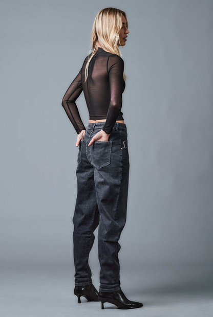 Five Fellas Damenhose Mom-Fit in der Farbe Knight Vibe