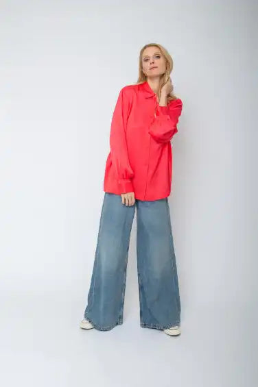 Emily Van Den Bergh Bluse Lässig Hibiskus