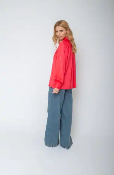 Emily Van Den Bergh Bluse Lässig Hibiskus