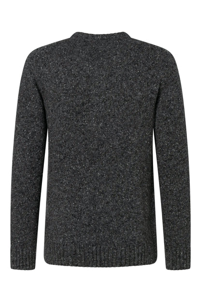 Strellson Strickpullover Doro-V Dunkelgrau – Herren Knitwear aus Wolle