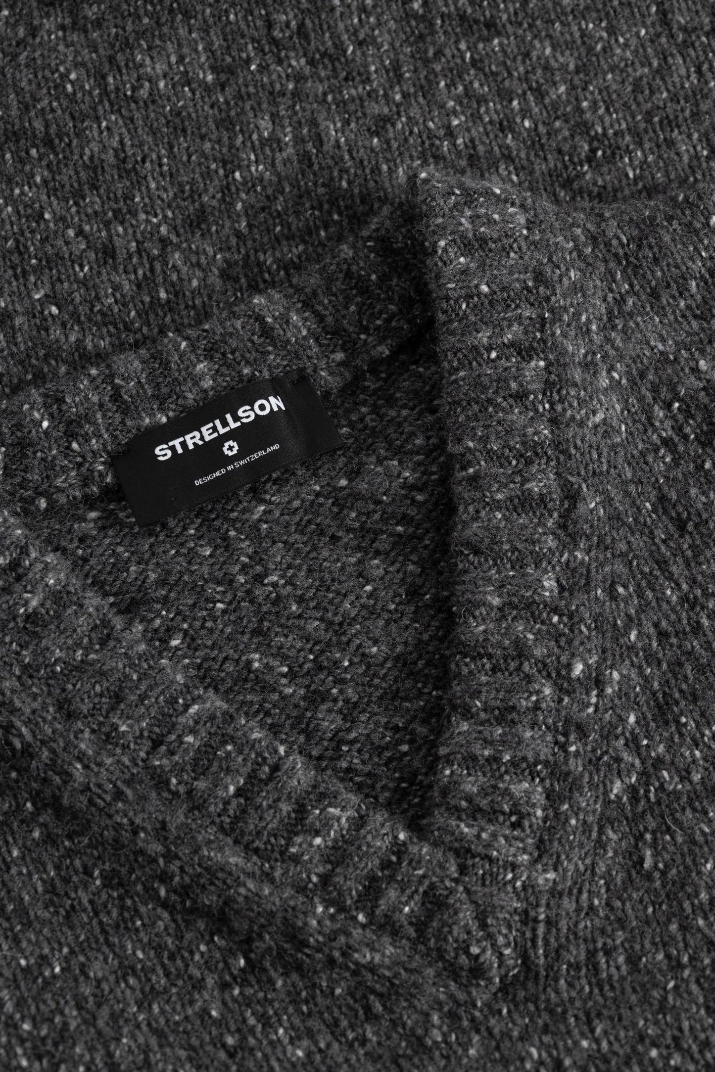 Strellson Strickpullover Doro-V Dunkelgrau – Herren Knitwear aus Wolle