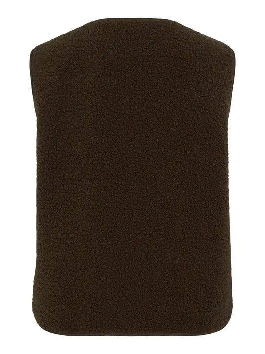 Vila Teddy-Weste Viada in der Farbe Coffee Bean