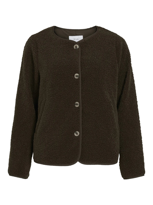 Vila Teddy-Jacke Viada in der Farbe Coffee Bean