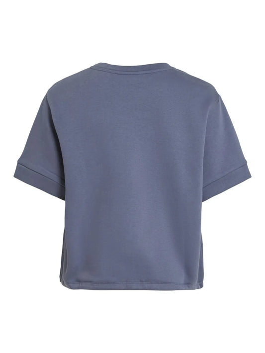 Vila Rundhalsshirt Vimaldea Vintage Indigo