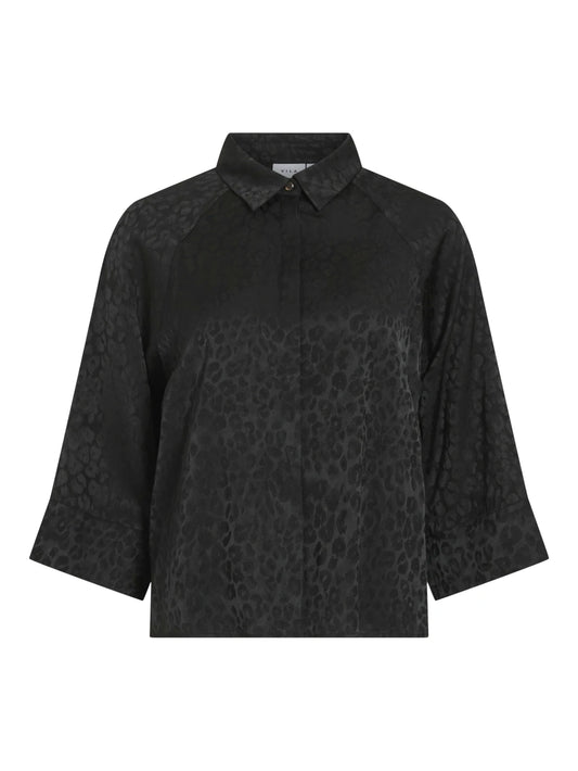 Vila Bluse Visalina in der Farbe Black Beauty