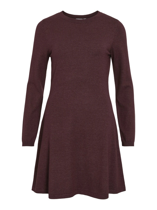 Vila Kleid Vicomfy in der Farbe Fig/Melange