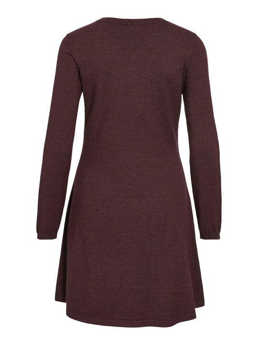 Vila Kleid Vicomfy in der Farbe Fig/Melange