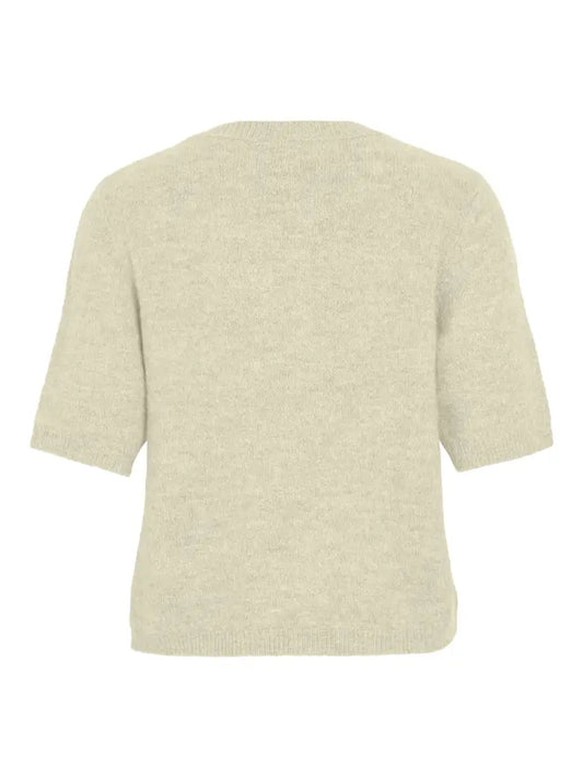 Vila Vidainty Kurzarm-Cardigan  Super Light Natural Melan