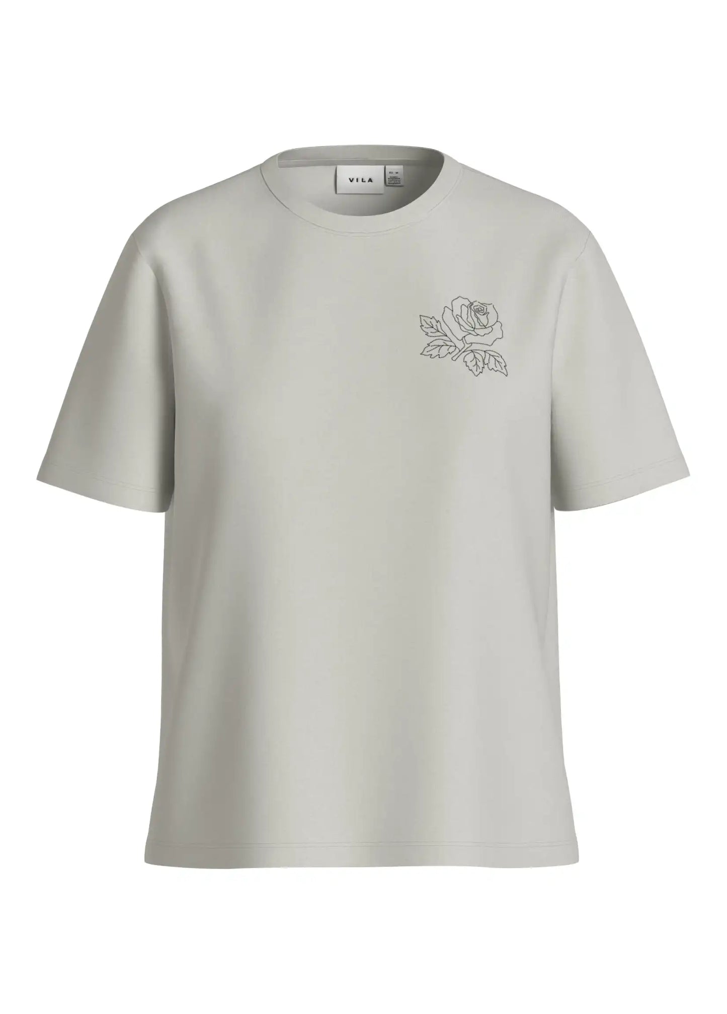 Vila Top VISYBIL ROSE EMB Snow White