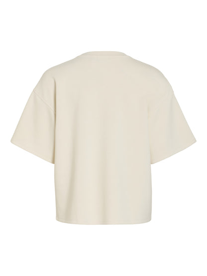 Vila T-Shirt Rundhals 3/4-Arm Sweat Birch