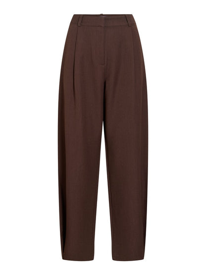 Vila Hose High-Waist Barrel-Fit Knoechel Coffee Bean Melange